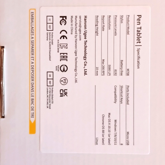 NEW UGEE M708 pen tablet drawing art - Picture 5 of 5